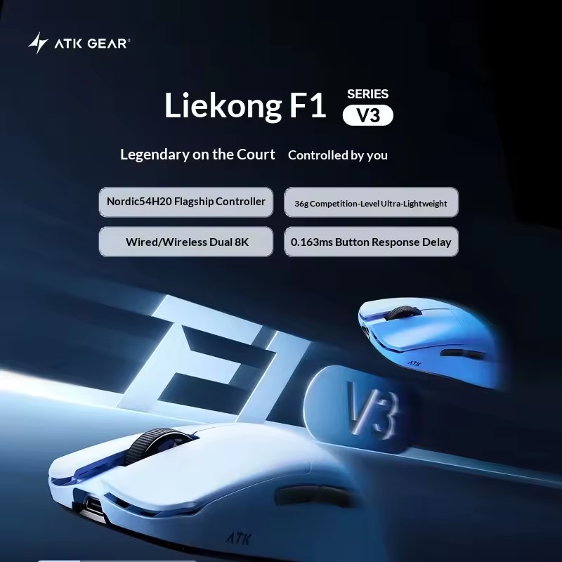 ATK F1 V2/V3 Tri Mode Wireless - Esports Gaming Mice ulasan dan harga