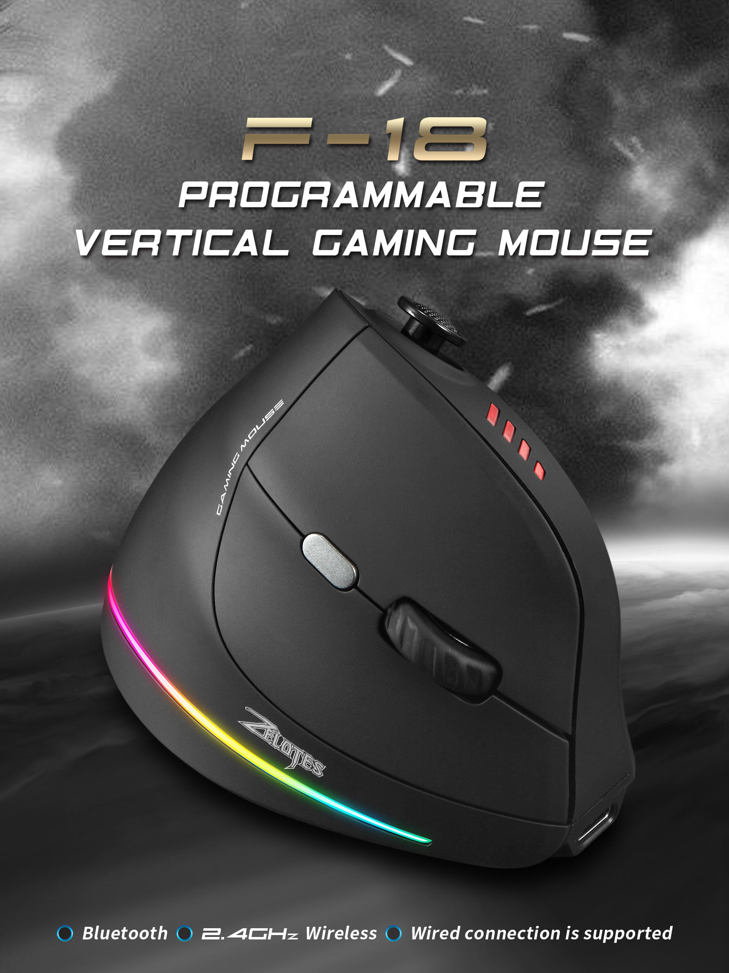 Jomaa RGB Backlit Wireless Ver - Esports Gaming Mice ulasan dan harga